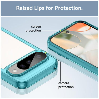 For Google Pixel 10 Colorful Series Acrylic Hybrid TPU Phone Case(Transparent Blue) - Google Cases by buy2fix | Online Shopping UK | buy2fix