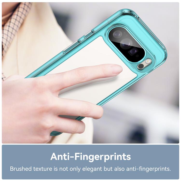 For Google Pixel 10 Pro XL Colorful Series Acrylic Hybrid TPU Phone Case(Transparent Blue) - Google Cases by buy2fix | Online Shopping UK | buy2fix