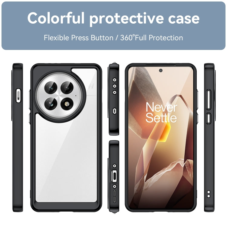 For OnePlus 13 Colorful Series Acrylic Hybrid TPU Phone Case(Black) by buy2fix