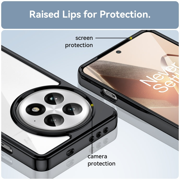 For OnePlus 13 Colorful Series Acrylic Hybrid TPU Phone Case(Black) by buy2fix