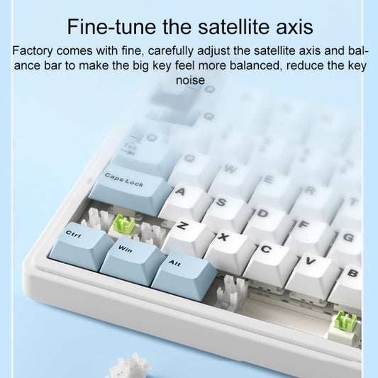 AULA F75 80 Keys Wired/2.4G/Bluetooth Three Model Customized RGB Mechanical Keyboard(Side Engraved Purple) by AULA