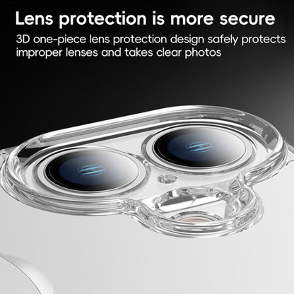 For iPhone 15 Pro Max Fine Hole 360 Degree Rotating Holder MagSafe Phone Case(Transparent) - iPhone 15 Pro Max Cases by buy2fix | Online Shopping UK | buy2fix