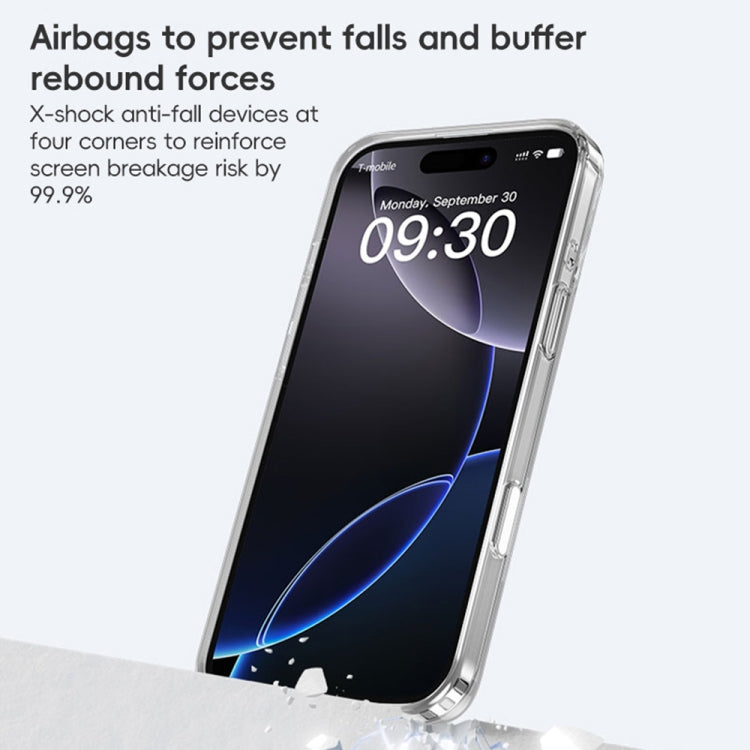 For iPhone 16 Fine Hole 360 Degree Rotating Holder MagSafe Phone Case(Transparent) - iPhone 16 Cases by buy2fix | Online Shopping UK | buy2fix