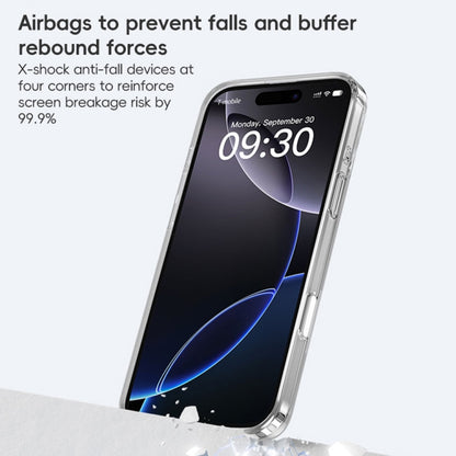 For iPhone 16 Fine Hole 360 Degree Rotating Holder MagSafe Phone Case(Transparent) - iPhone 16 Cases by buy2fix | Online Shopping UK | buy2fix