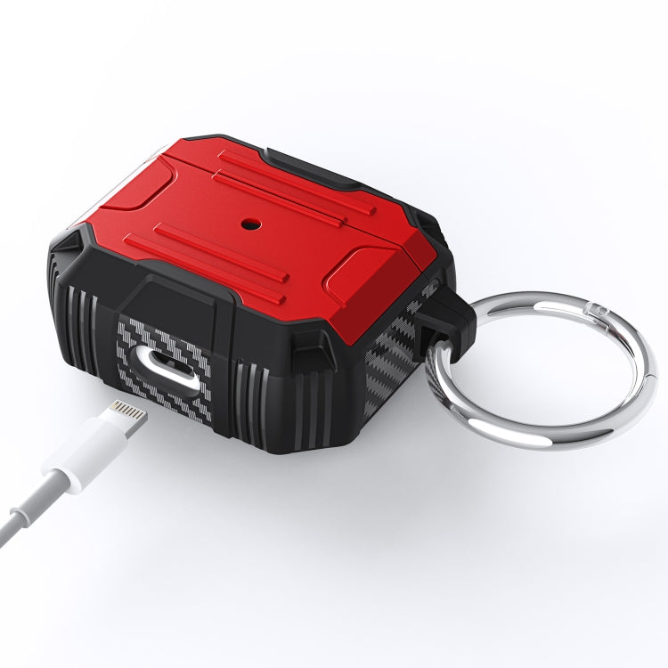 For AirPods 4 Armor TPU Hybrid PC Shockproof Earphones Cover with Hook(Blue) by buy2fix