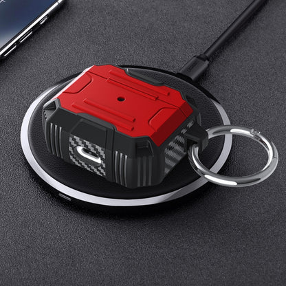 For AirPods 4 Armor TPU Hybrid PC Shockproof Earphones Cover with Hook(Blue) by buy2fix