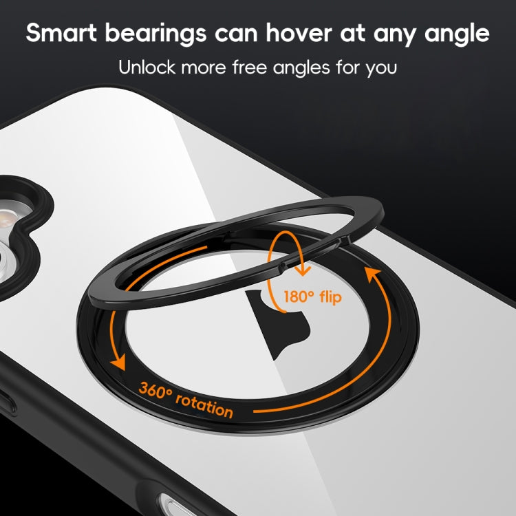 For iPhone 13 Pro High Transparency 360 Degree Rotating Holder MagSafe Phone Case(Titanium Gray) - iPhone 13 Pro Cases by buy2fix | Online Shopping UK | buy2fix