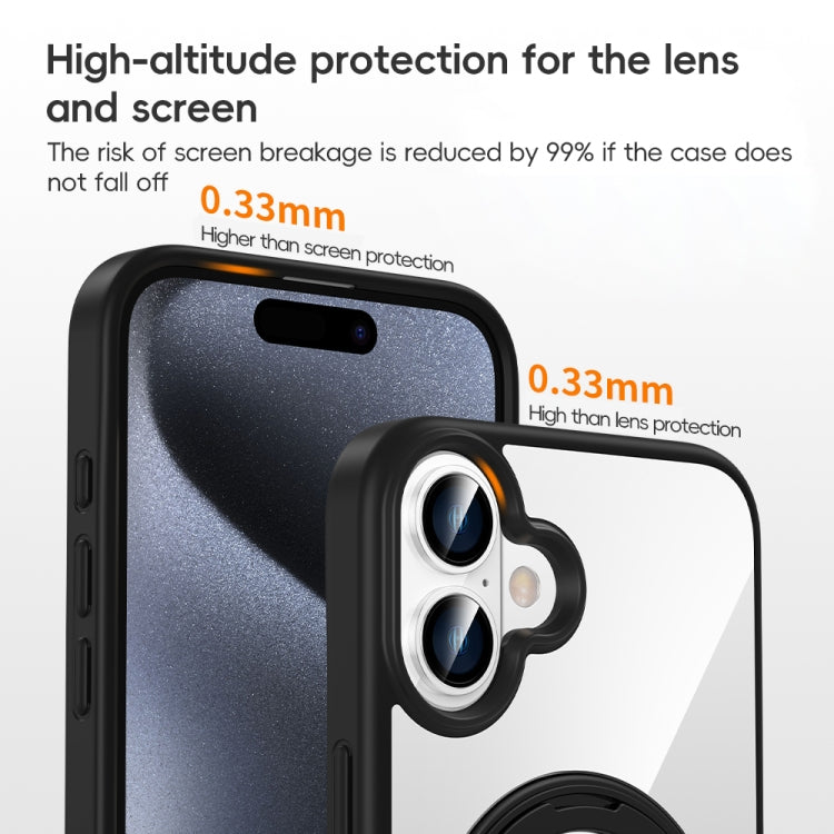 For iPhone 13 Pro Max High Transparency 360 Degree Rotating Holder MagSafe Phone Case(Transparent) - iPhone 13 Pro Max Cases by buy2fix | Online Shopping UK | buy2fix