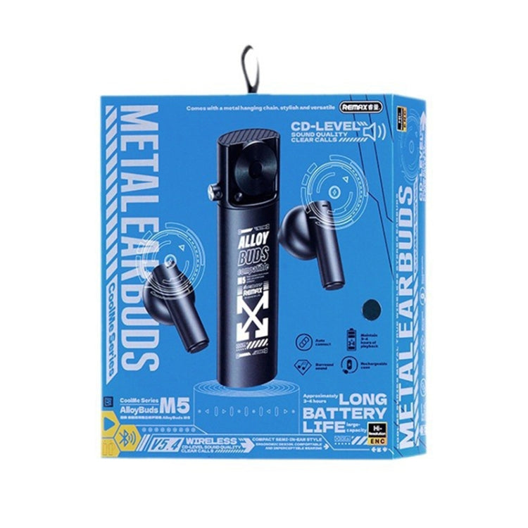 REMAX AlloyBuds M5 Metal CD Level Stereo Wireless Bluetooth Earphone(Tarnish) - Bluetooth Earphone by REMAX | Online Shopping UK | buy2fix