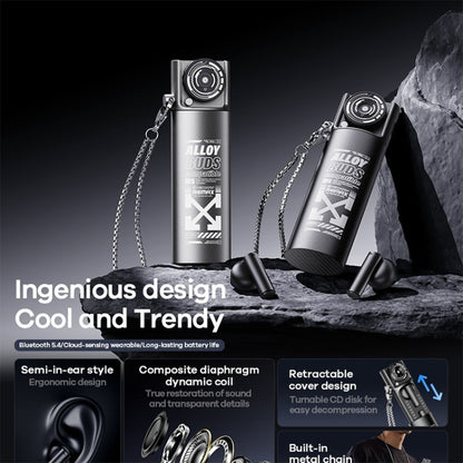 REMAX AlloyBuds M5 Metal CD Level Stereo Wireless Bluetooth Earphone(Tarnish) - Bluetooth Earphone by REMAX | Online Shopping UK | buy2fix