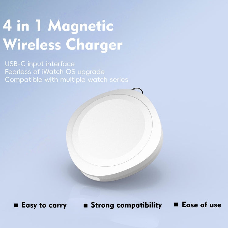 4 in 1 Portable Smart Watch Magnetic Wireless Charger(Black) - Charger / Holder by buy2fix | Online Shopping UK | buy2fix