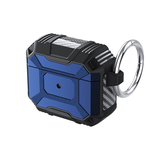 For AirPods 4 Battle Armor Four-corner Shockproof Earphone Protective Case(Blue) by buy2fix