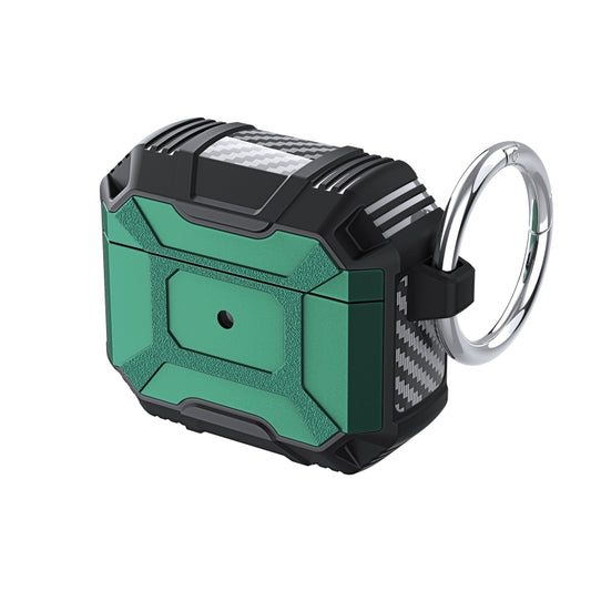 For AirPods 4 Battle Armor Four-corner Shockproof Earphone Protective Case(Green) by buy2fix
