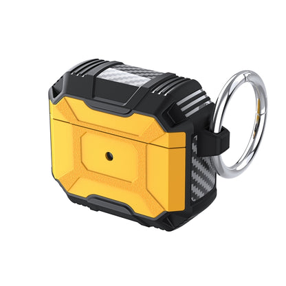 For AirPods 4 Battle Armor Four-corner Shockproof Earphone Protective Case(Yellow) by buy2fix