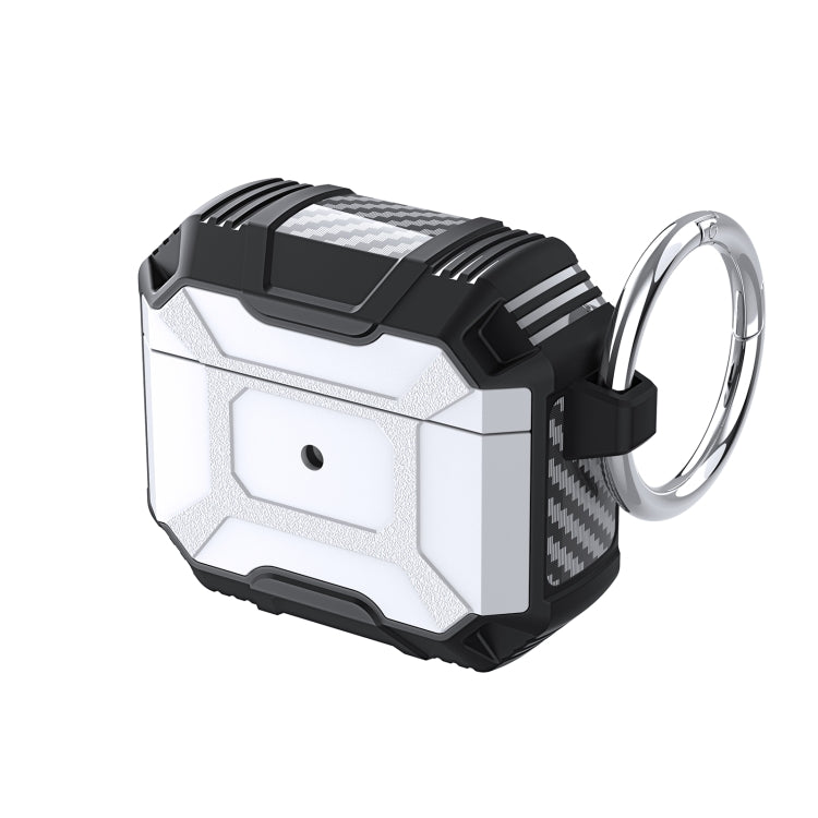 For AirPods 4 Battle Armor Four-corner Shockproof Earphone Protective Case(Silver) by buy2fix