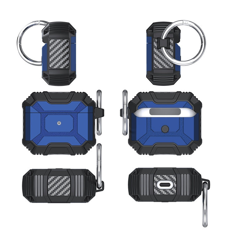 For AirPods 4 Battle Armor Four-corner Shockproof Earphone Protective Case(Red) by buy2fix