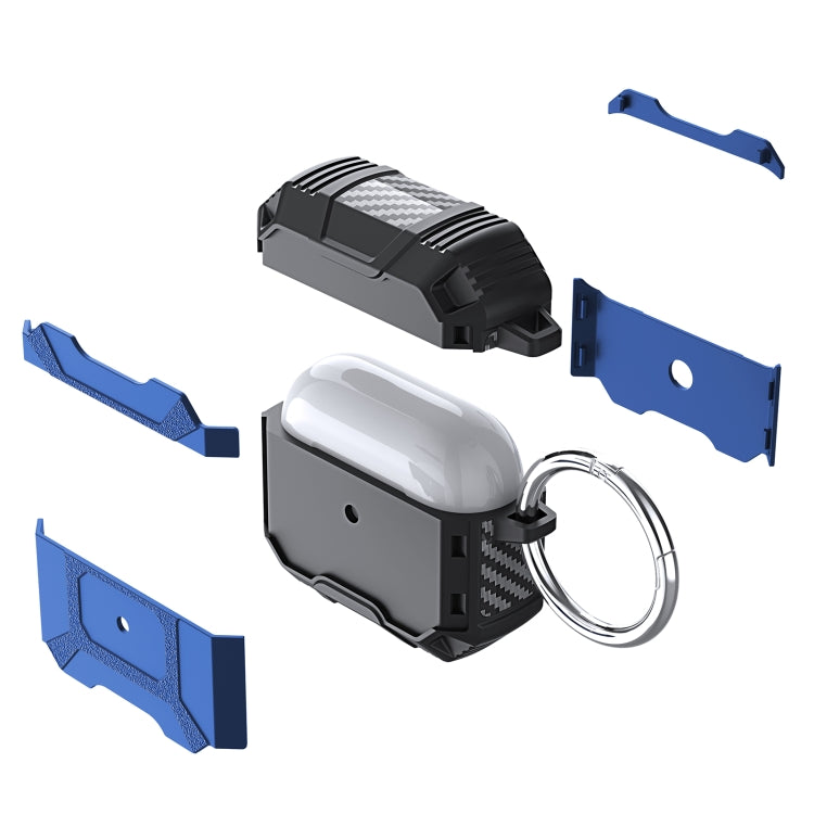 For AirPods 4 Battle Armor Four-corner Shockproof Earphone Protective Case(Red) by buy2fix