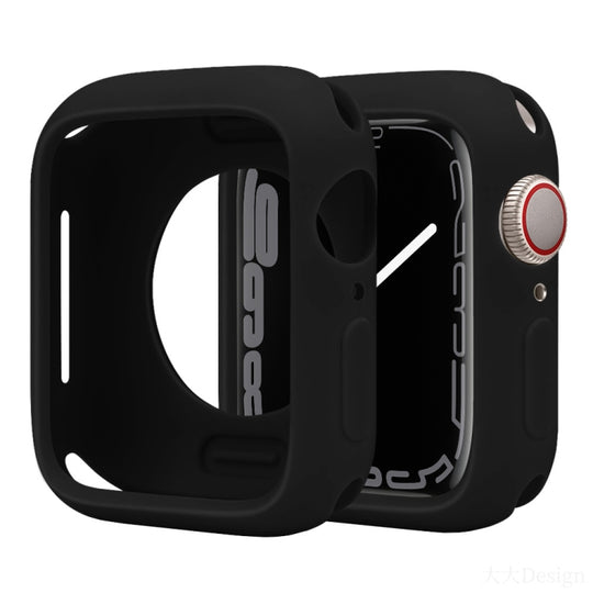 For Apple Watch Series 42mm / 44mm Candy Silicone Half Coverage Watch Case(Black)