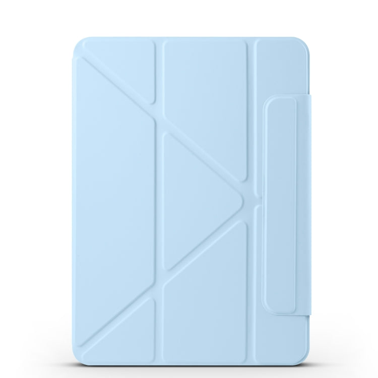 For iPad Pro 11 2024 Fixed Buckle Magnetic Deformation Leather Tablet Case(Ice Blue) - iPad Pro 11 2024 Cases by buy2fix | Online Shopping UK | buy2fix