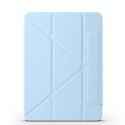 For iPad Pro 11 2024 Fixed Buckle Magnetic Deformation Leather Tablet Case(Ice Blue) - iPad Pro 11 2024 Cases by buy2fix | Online Shopping UK | buy2fix