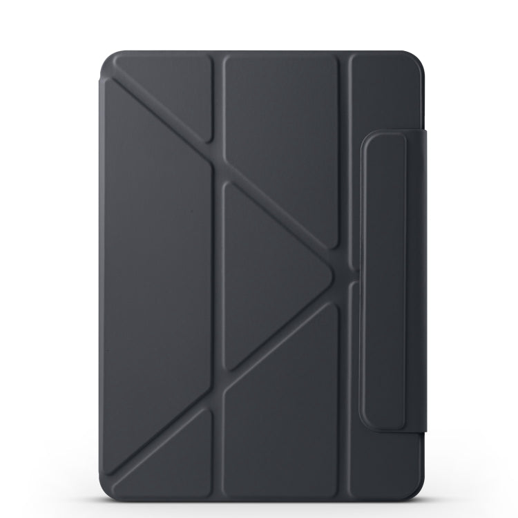 For iPad Pro 11 2024 Fixed Buckle Magnetic Deformation Leather Tablet Case(Black) - iPad Pro 11 2024 Cases by buy2fix | Online Shopping UK | buy2fix