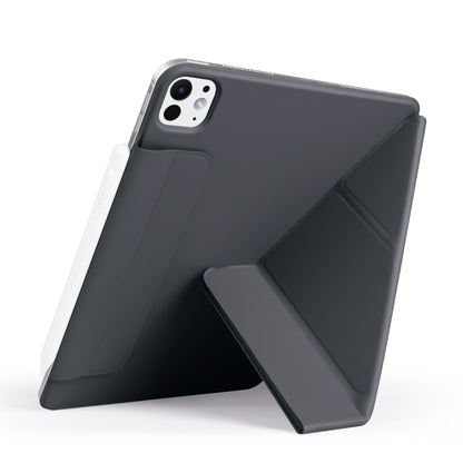 For iPad Pro 11 2024 Fixed Buckle Magnetic Deformation Leather Tablet Case(Black) - iPad Pro 11 2024 Cases by buy2fix | Online Shopping UK | buy2fix