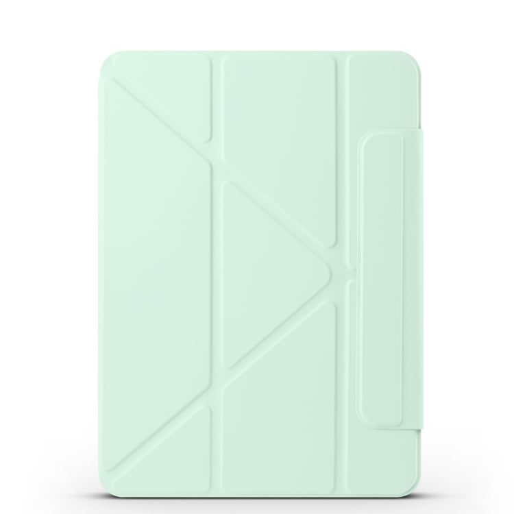 For iPad Pro 11 2024 Fixed Buckle Magnetic Deformation Leather Tablet Case(Baby Green) - iPad Pro 11 2024 Cases by buy2fix | Online Shopping UK | buy2fix