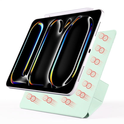 For iPad Pro 11 2024 Fixed Buckle Magnetic Deformation Leather Tablet Case(Baby Green) - iPad Pro 11 2024 Cases by buy2fix | Online Shopping UK | buy2fix