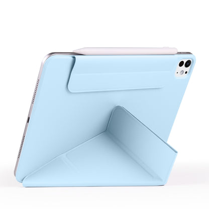 For iPad Pro 13 2024 Fixed Buckle Magnetic Deformation Leather Tablet Case(Ice Blue) - iPad Pro 13 2024 Cases by buy2fix | Online Shopping UK | buy2fix
