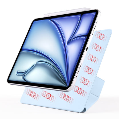For iPad Air 13 2024 / 2025 Fixed Buckle Magnetic Deformation Leather Tablet Case(Ice Blue) - iPad Air 13 2025 / 2024 Cases by buy2fix | Online Shopping UK | buy2fix