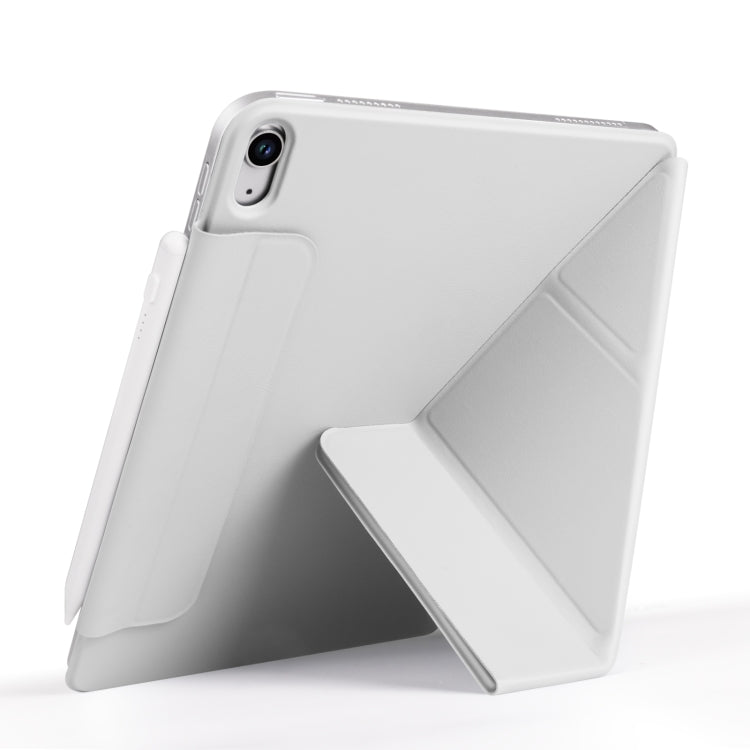 For iPad Air 13 2024 / 2025 Fixed Buckle Magnetic Deformation Leather Tablet Case(Grey) - iPad Air 13 2025 / 2024 Cases by buy2fix | Online Shopping UK | buy2fix