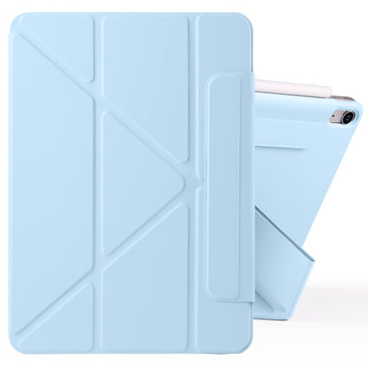 For iPad Air 11 2025 / 2024 / 10.9 2022 Fixed Buckle Magnetic Deformation Leather Tablet Case(Ice Blue) - iPad Air 11 2025 / 2024 Cases by buy2fix | Online Shopping UK | buy2fix