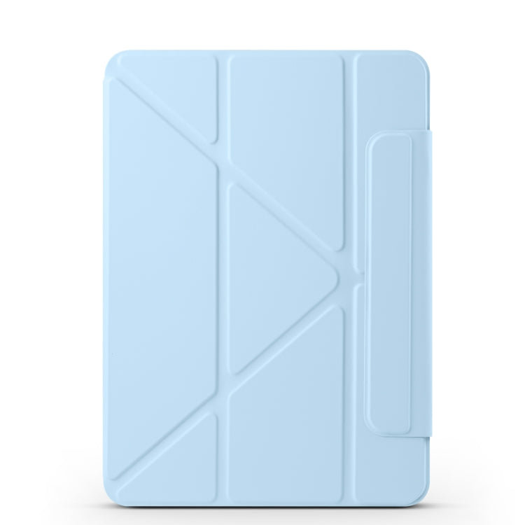 For iPad Air 11 2025 / 2024 / 10.9 2022 Fixed Buckle Magnetic Deformation Leather Tablet Case(Ice Blue) - iPad Air 11 2025 / 2024 Cases by buy2fix | Online Shopping UK | buy2fix