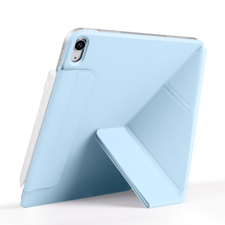 For iPad Air 11 2025 / 2024 / 10.9 2022 Fixed Buckle Magnetic Deformation Leather Tablet Case(Ice Blue) - iPad Air 11 2025 / 2024 Cases by buy2fix | Online Shopping UK | buy2fix