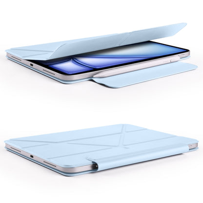 For iPad Air 11 2025 / 2024 / 10.9 2022 Fixed Buckle Magnetic Deformation Leather Tablet Case(Ice Blue) - iPad Air 11 2025 / 2024 Cases by buy2fix | Online Shopping UK | buy2fix