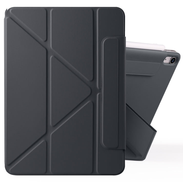 For iPad Air 11 2025 / 2024 / 10.9 2022 Fixed Buckle Magnetic Deformation Leather Tablet Case(Black) - iPad Air 11 2025 / 2024 Cases by buy2fix | Online Shopping UK | buy2fix