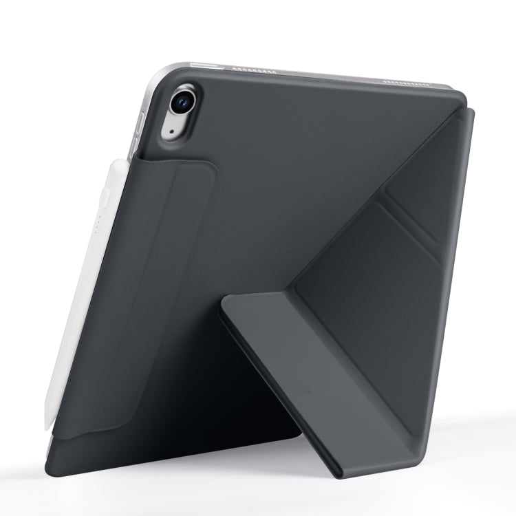 For iPad Air 11 2025 / 2024 / 10.9 2022 Fixed Buckle Magnetic Deformation Leather Tablet Case(Black) - iPad Air 11 2025 / 2024 Cases by buy2fix | Online Shopping UK | buy2fix