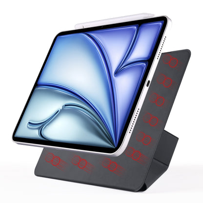 For iPad Air 11 2025 / 2024 / 10.9 2022 Fixed Buckle Magnetic Deformation Leather Tablet Case(Black) - iPad Air 11 2025 / 2024 Cases by buy2fix | Online Shopping UK | buy2fix