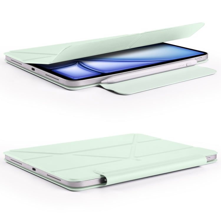 For iPad Air 11 2025 / 2024 / 10.9 2022 Fixed Buckle Magnetic Deformation Leather Tablet Case(Baby Green) - iPad Air 11 2025 / 2024 Cases by buy2fix | Online Shopping UK | buy2fix