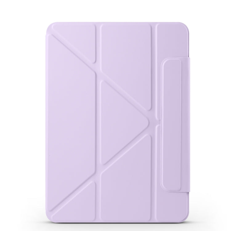 For iPad Air 11 2025 / 2024 / 10.9 2022 Fixed Buckle Magnetic Deformation Leather Tablet Case(Purple) - iPad Air 11 2025 / 2024 Cases by buy2fix | Online Shopping UK | buy2fix