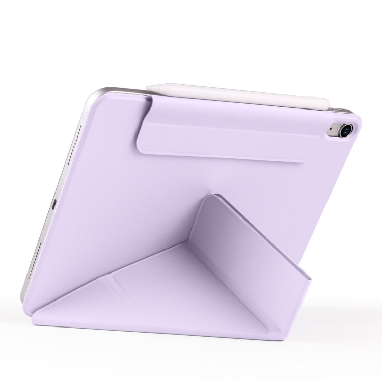 For iPad Air 11 2025 / 2024 / 10.9 2022 Fixed Buckle Magnetic Deformation Leather Tablet Case(Purple) - iPad Air 11 2025 / 2024 Cases by buy2fix | Online Shopping UK | buy2fix