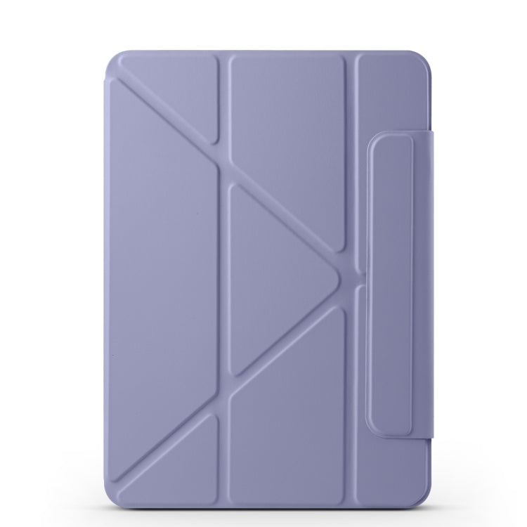For iPad Air 11 2025 / 2024 / 10.9 2022 Fixed Buckle Magnetic Deformation Leather Tablet Case(Lavender Purple) - iPad Air 11 2025 / 2024 Cases by buy2fix | Online Shopping UK | buy2fix