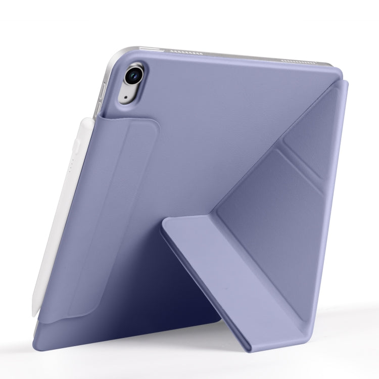 For iPad Air 11 2025 / 2024 / 10.9 2022 Fixed Buckle Magnetic Deformation Leather Tablet Case(Lavender Purple) - iPad Air 11 2025 / 2024 Cases by buy2fix | Online Shopping UK | buy2fix