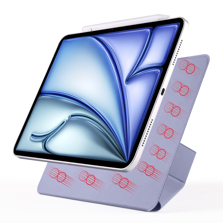 For iPad Air 11 2025 / 2024 / 10.9 2022 Fixed Buckle Magnetic Deformation Leather Tablet Case(Lavender Purple) - iPad Air 11 2025 / 2024 Cases by buy2fix | Online Shopping UK | buy2fix