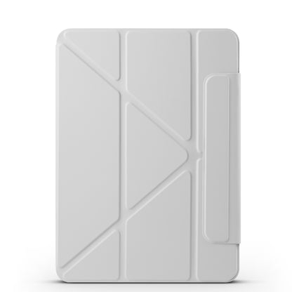 For iPad Pro 11 2022 / 2021 / 2020 Fixed Buckle Magnetic Deformation Leather Tablet Case(Grey) - iPad Pro 11 (2022/2021) Cases by buy2fix | Online Shopping UK | buy2fix