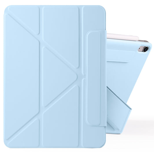 For iPad mini 6 / mini 2024 Fixed Buckle Magnetic Deformation Leather Tablet Case(Ice Blue) - iPad mini 2024 Cases by buy2fix | Online Shopping UK | buy2fix