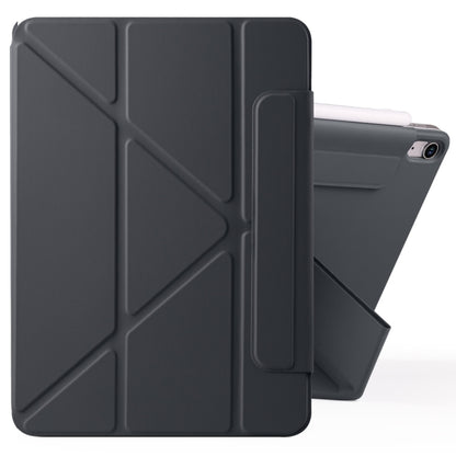 For iPad mini 6 / mini 2024 Fixed Buckle Magnetic Deformation Leather Tablet Case(Black) - iPad mini 2024 Cases by buy2fix | Online Shopping UK | buy2fix