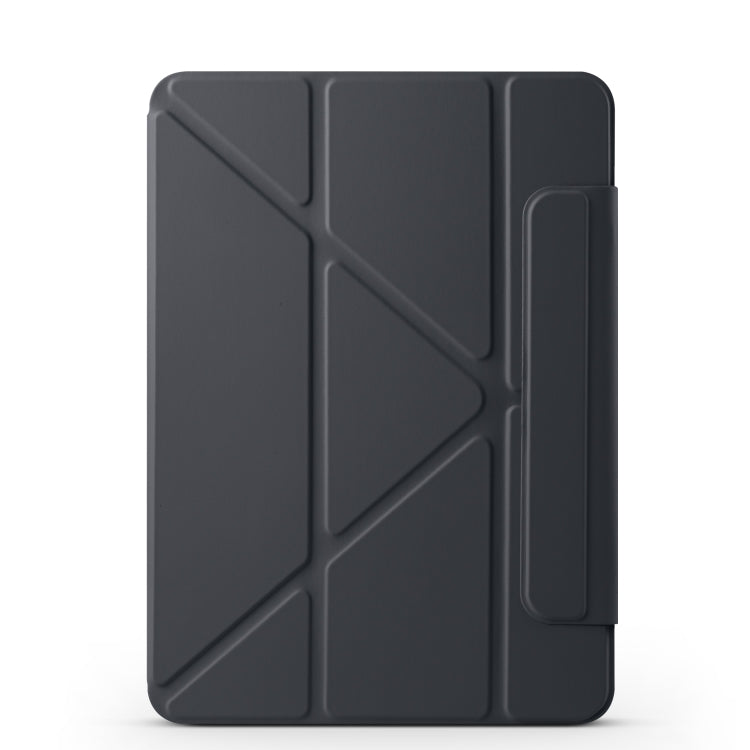 For iPad mini 6 / mini 2024 Fixed Buckle Magnetic Deformation Leather Tablet Case(Black) - iPad mini 2024 Cases by buy2fix | Online Shopping UK | buy2fix