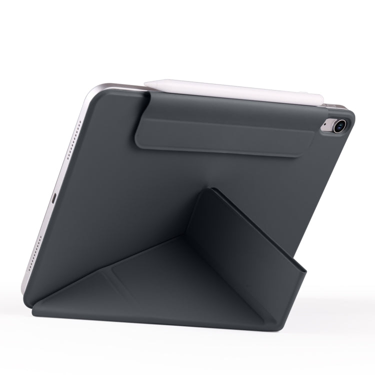 For iPad mini 6 / mini 2024 Fixed Buckle Magnetic Deformation Leather Tablet Case(Black) - iPad mini 2024 Cases by buy2fix | Online Shopping UK | buy2fix