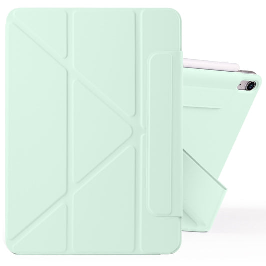 For iPad mini 6 / mini 2024 Fixed Buckle Magnetic Deformation Leather Tablet Case(Baby Green) - iPad mini 2024 Cases by buy2fix | Online Shopping UK | buy2fix